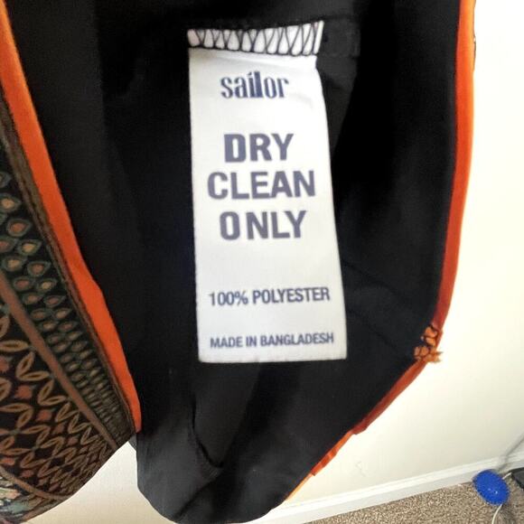 SAILOR  BLACK  EMBROIDERED BOHEMIAN BABYDOLL BELL SLEEVE MINI DRESS SIZE M‎ - Picture 13 of 13